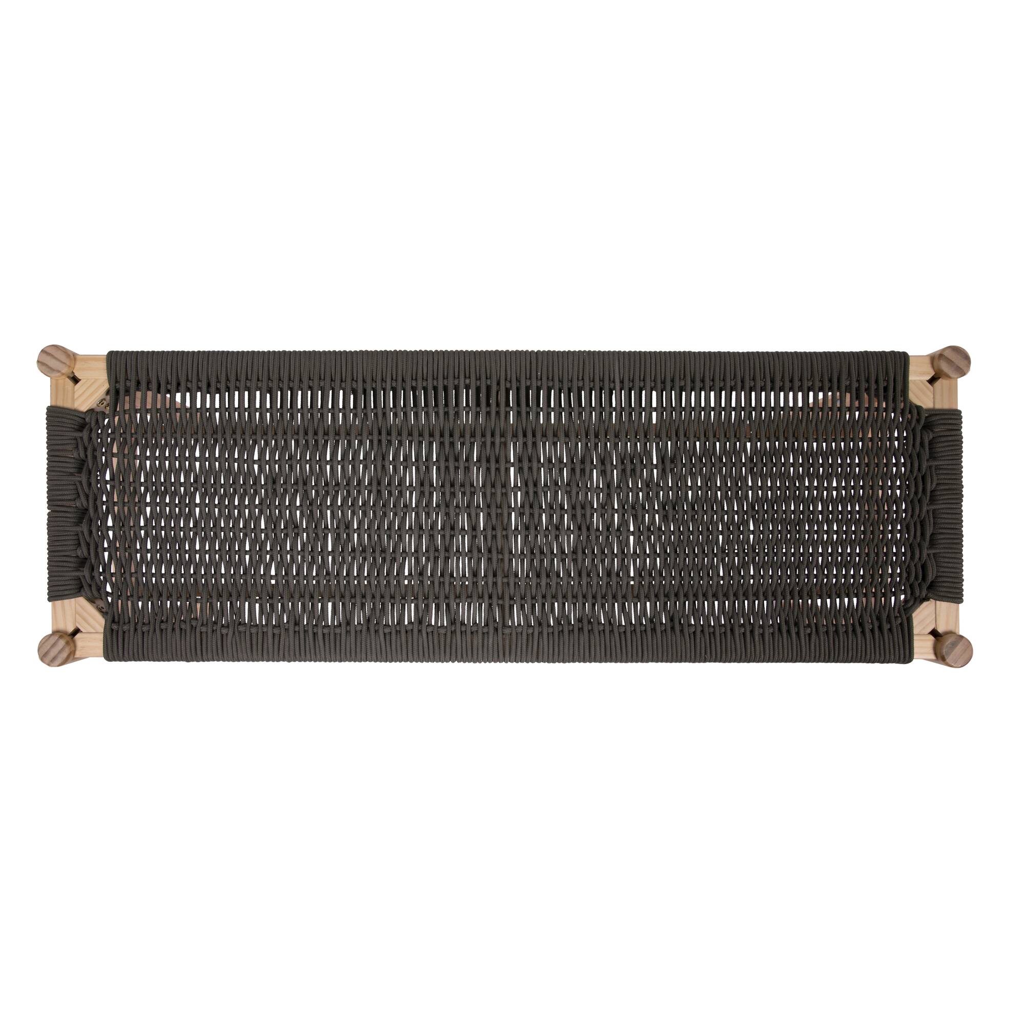 Hello Honey® Fernway 18" Solid Wood and Woven Rope Entryway Bench